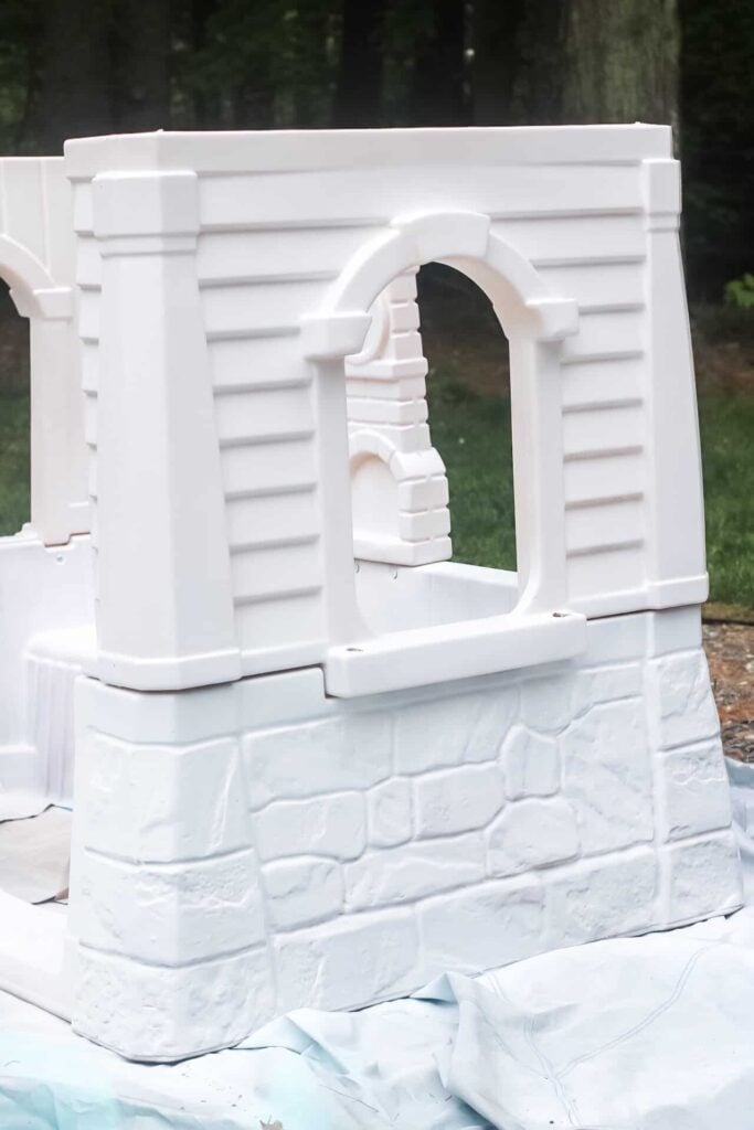 painted side of playhouse