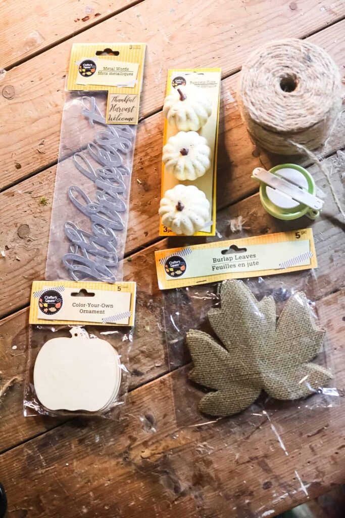 Fall Garland supplies
