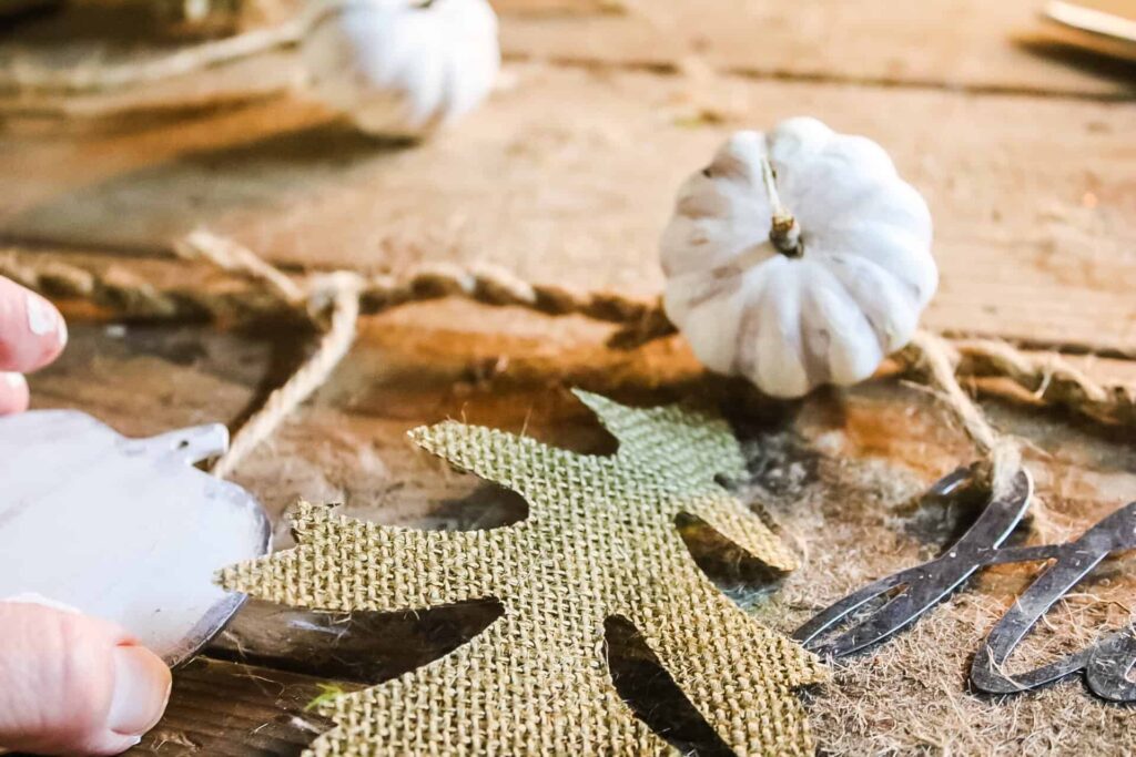 assembling the fall garland