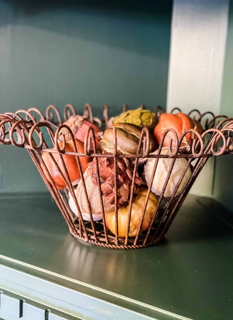 basket with pumpkins