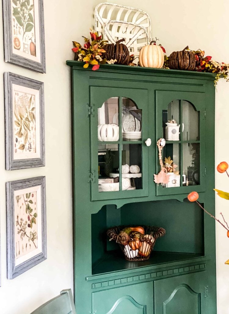 green kitchen hutch