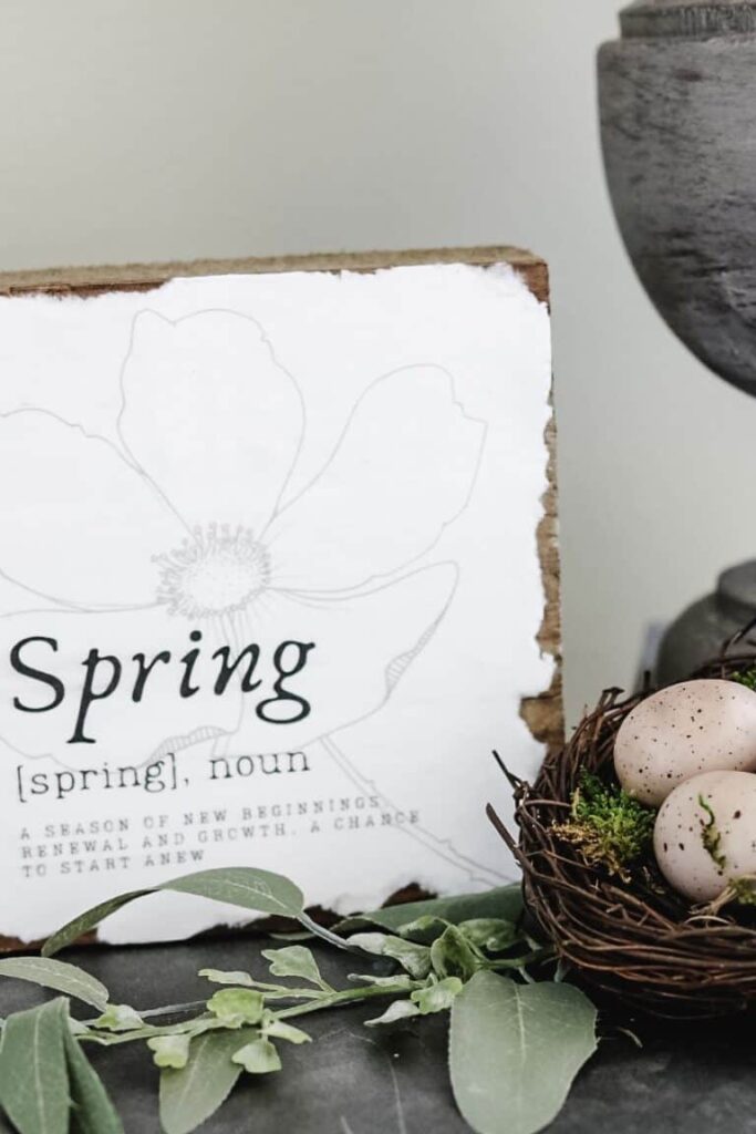 Spring Knitting Sign Spring Sign with Free Printable - Cottage On Bunker Hill