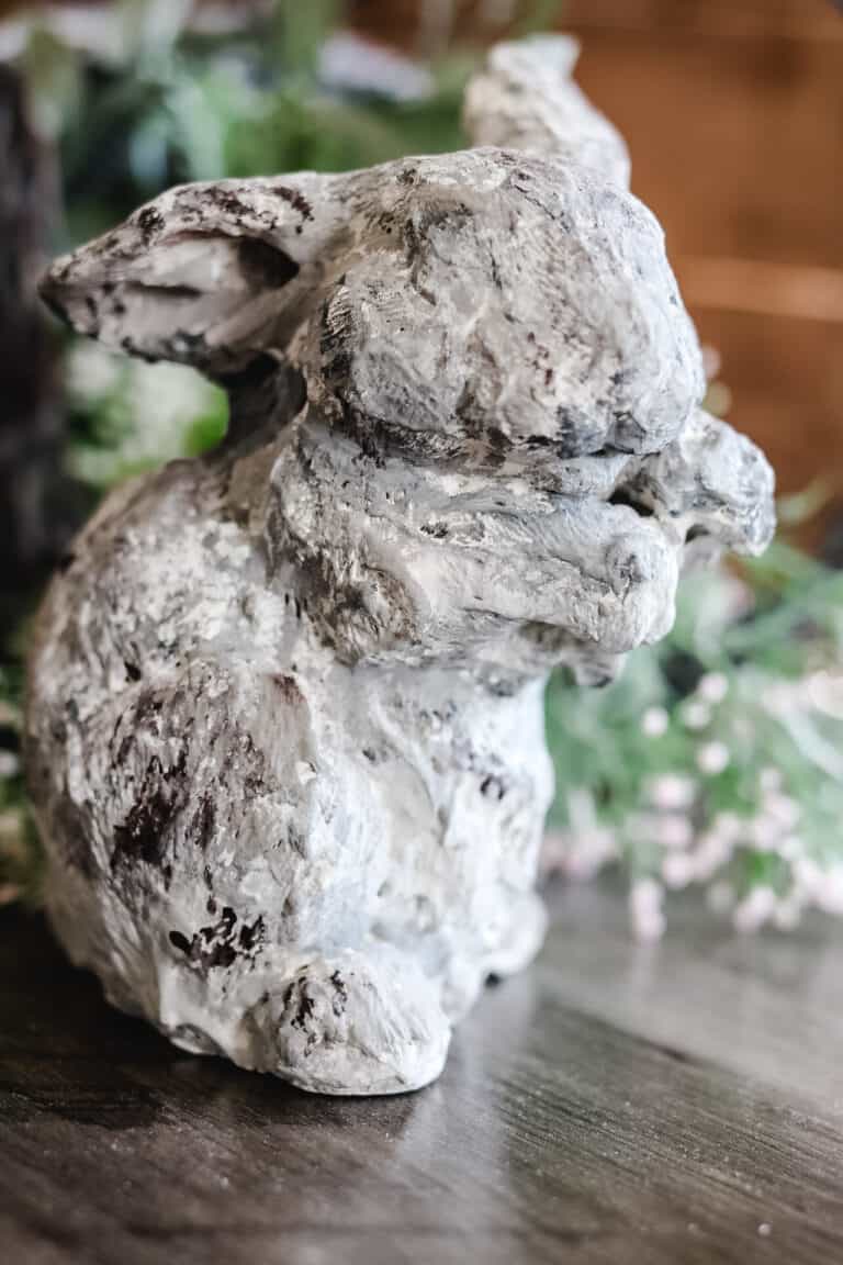 cement bunny statue