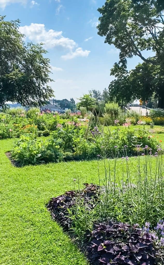flower beds in Prescott Park