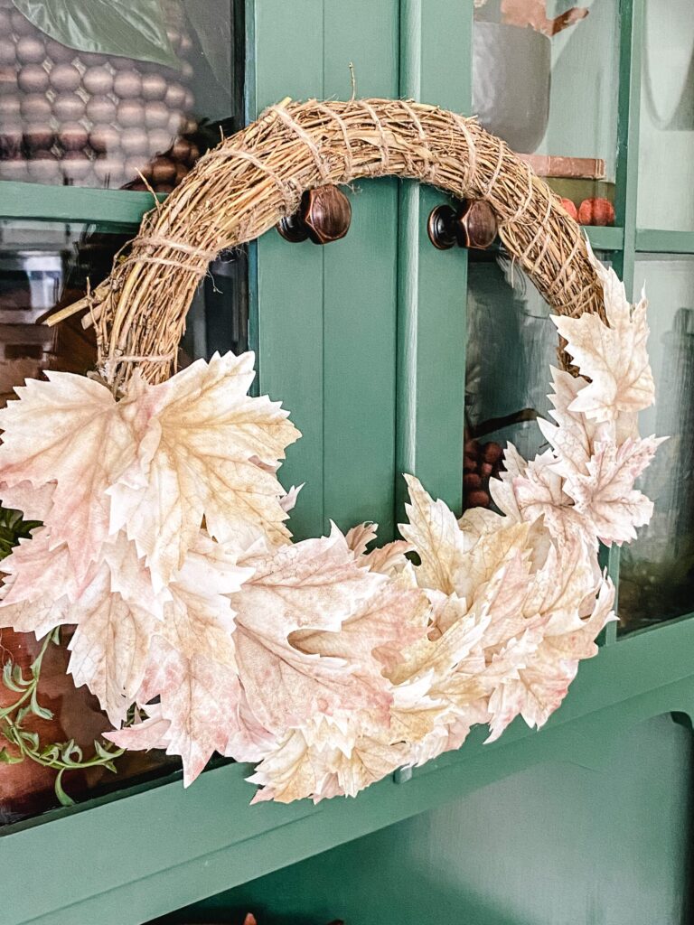 white leaf wreath