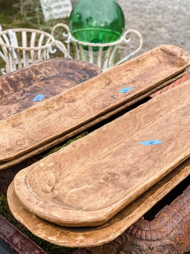 dough bowls at flea market