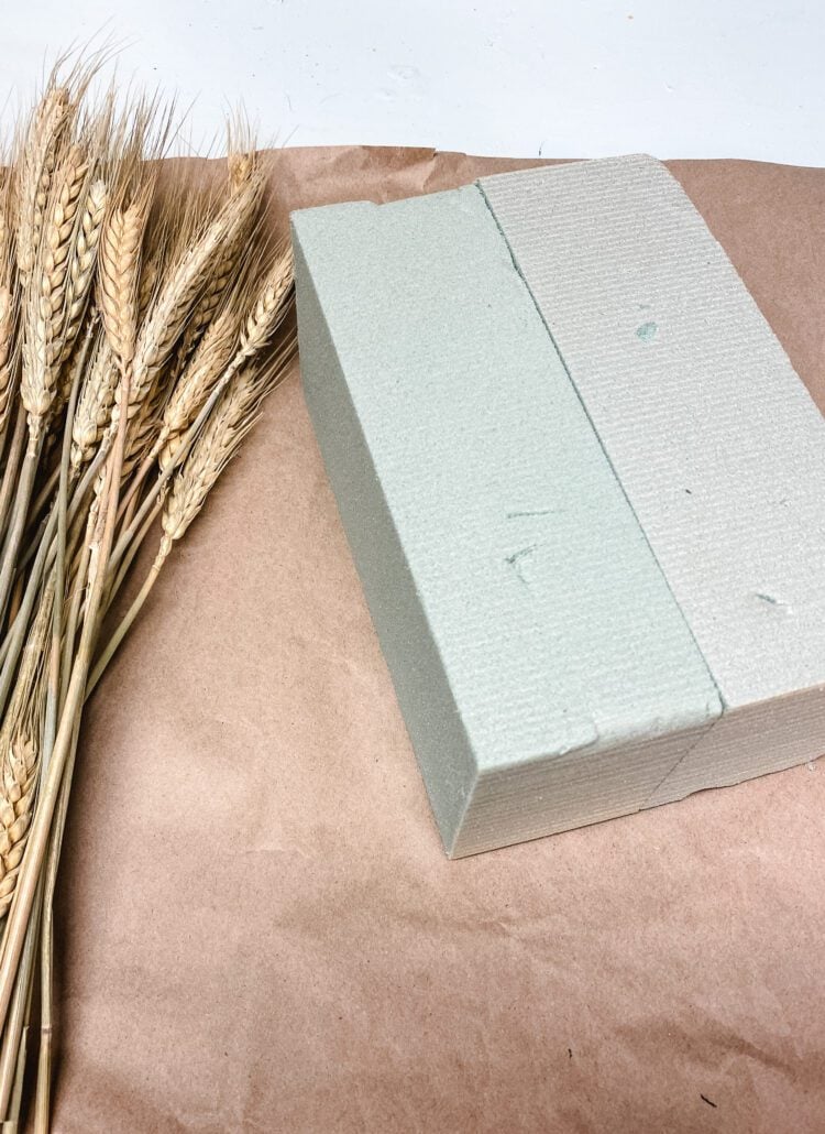 supplies to make dried wreath centerpiece