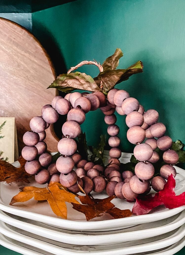 DIY wood bead pumpkin