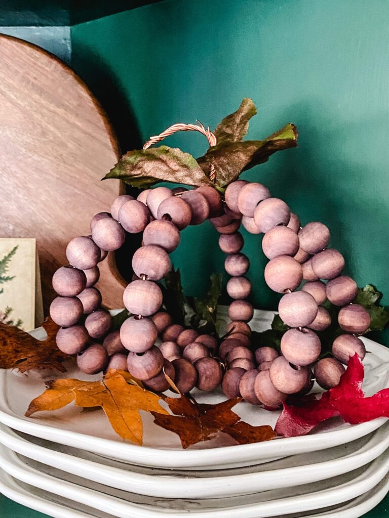 DIY wood bead pumpkin