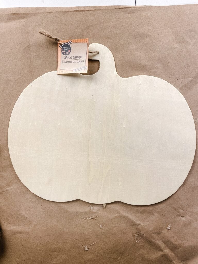 Dollar Tree Unfinished Pumpkin SIgn