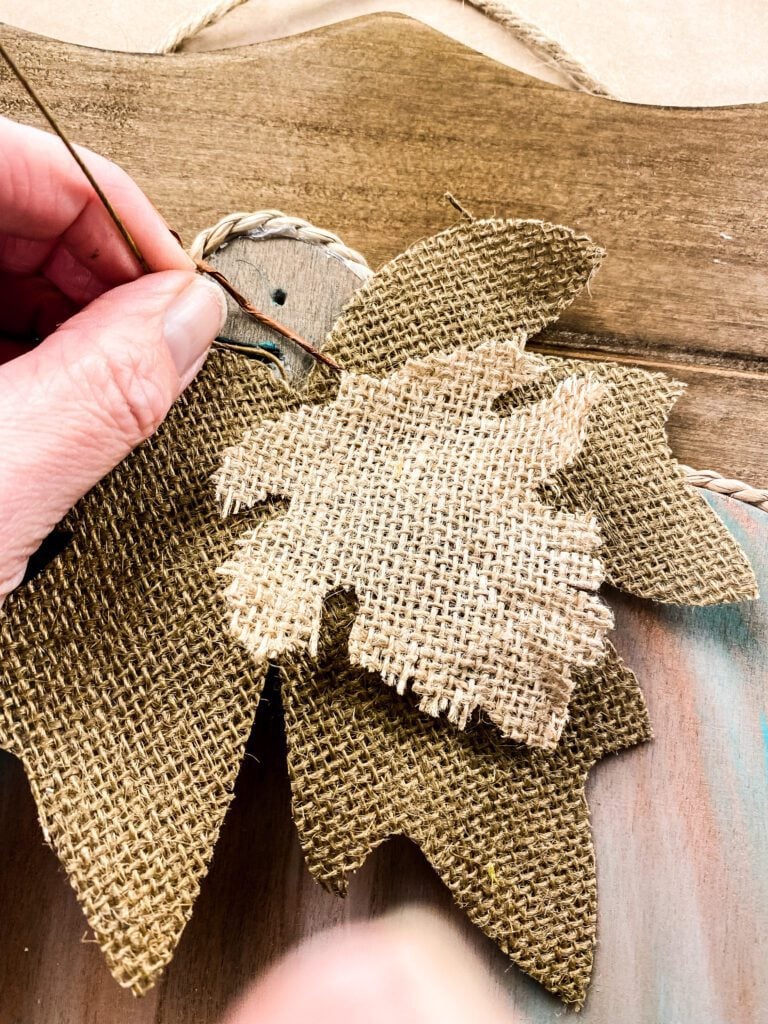 burlap leaves