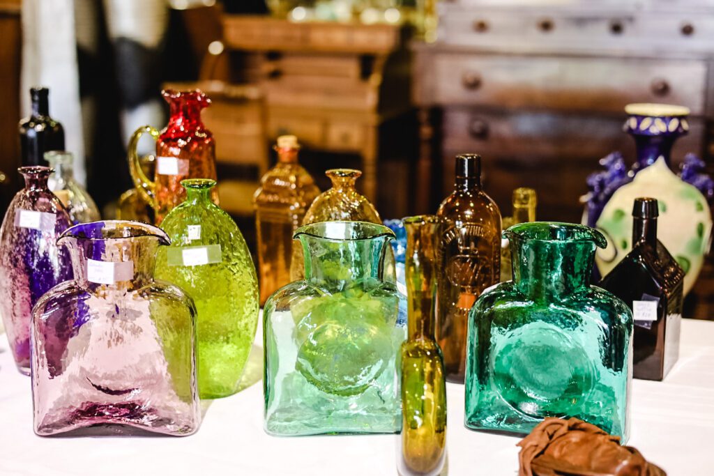 colored glass bottles