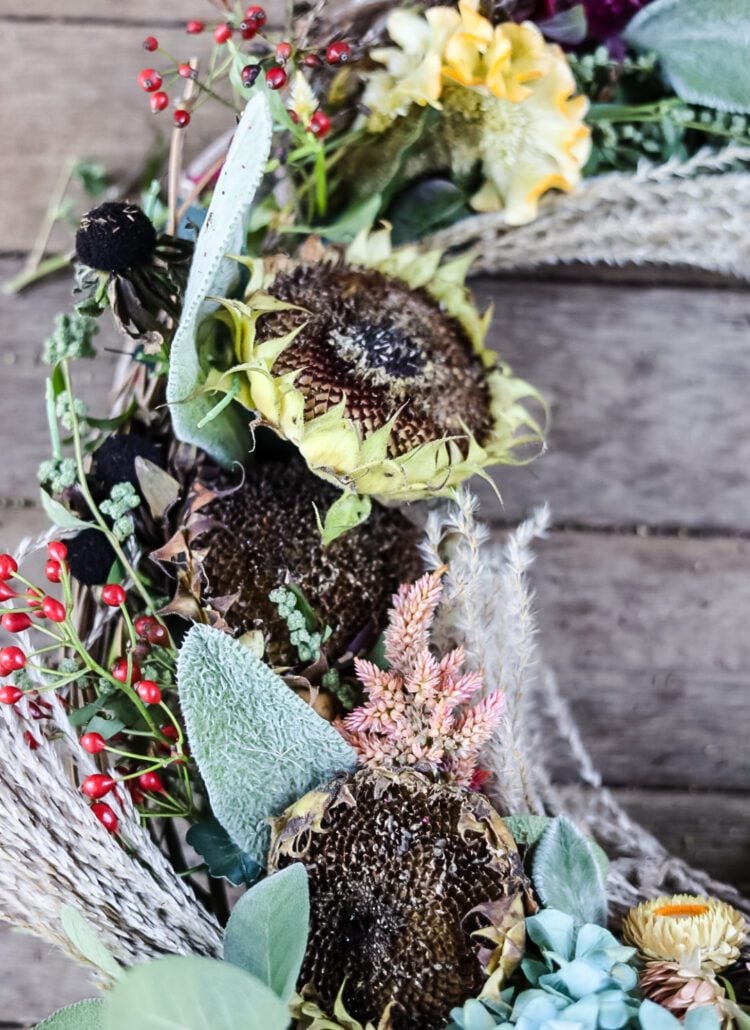 dried flower wreath