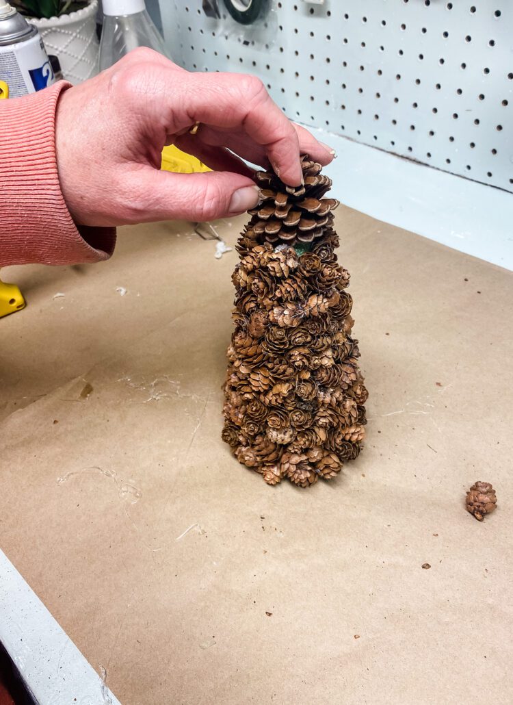 making a pinecone tree