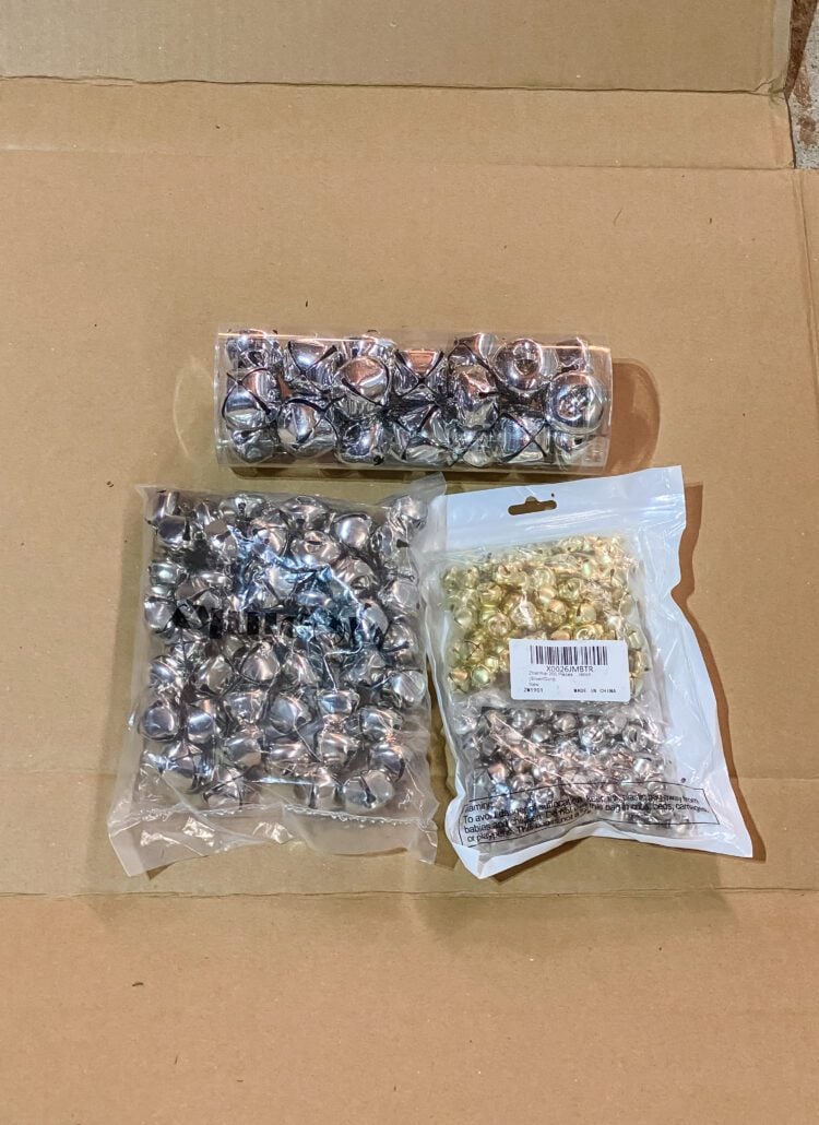 Supplies for Jingle Bell Wreath
