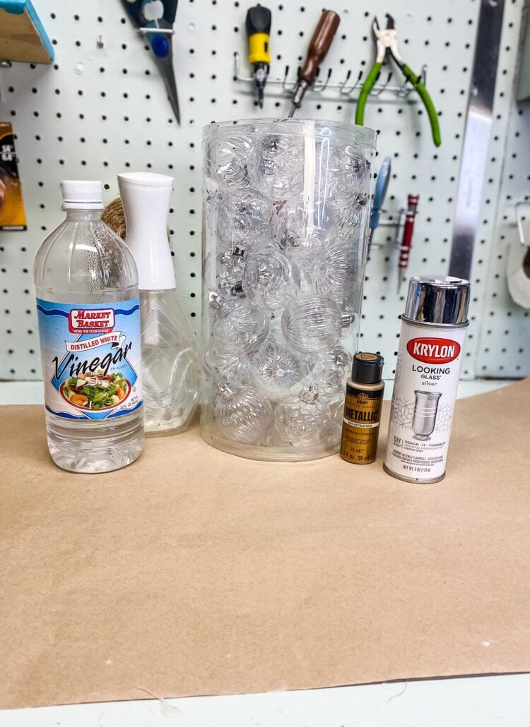 supllies to make diy mercury glass ornaments