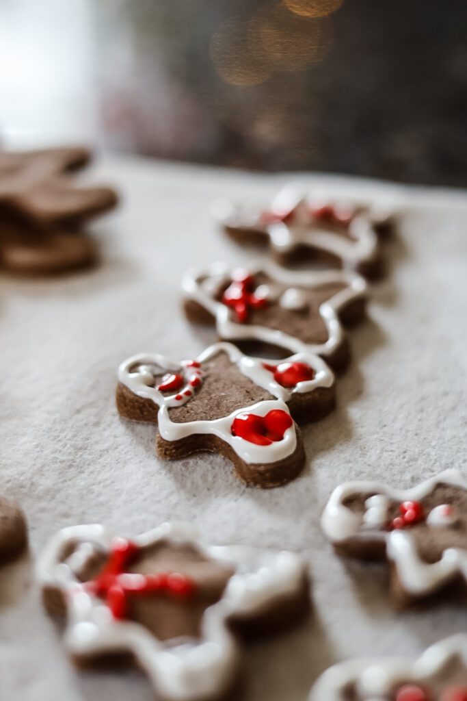 mini gingerbread salt dough ornaments