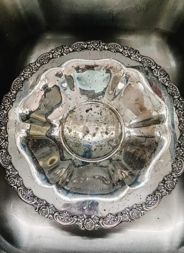 silver dish