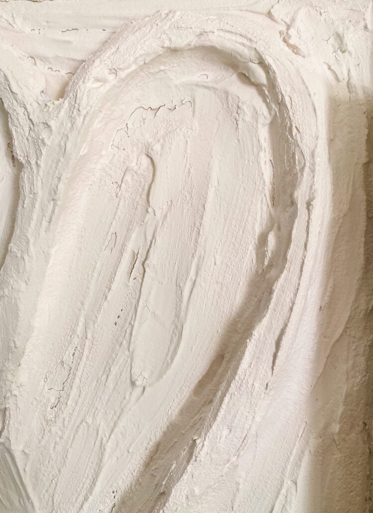 close up of plaster heart
