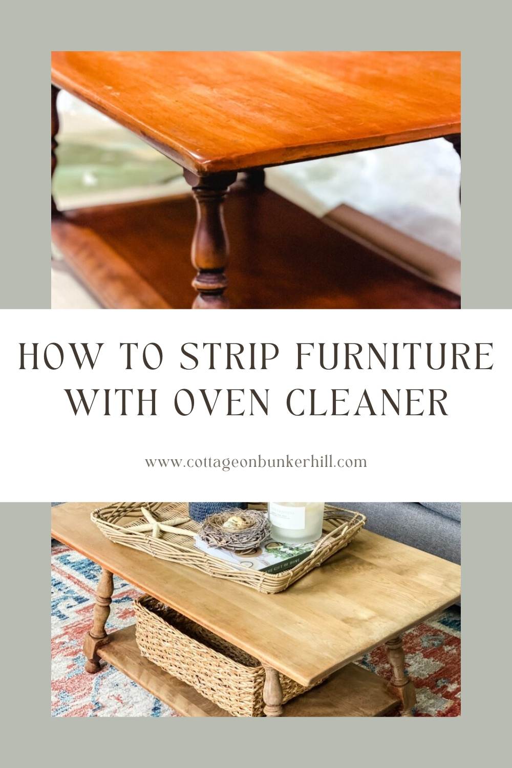 How to Strip Furniture with Oven Cleaner - Cottage On Bunker Hill