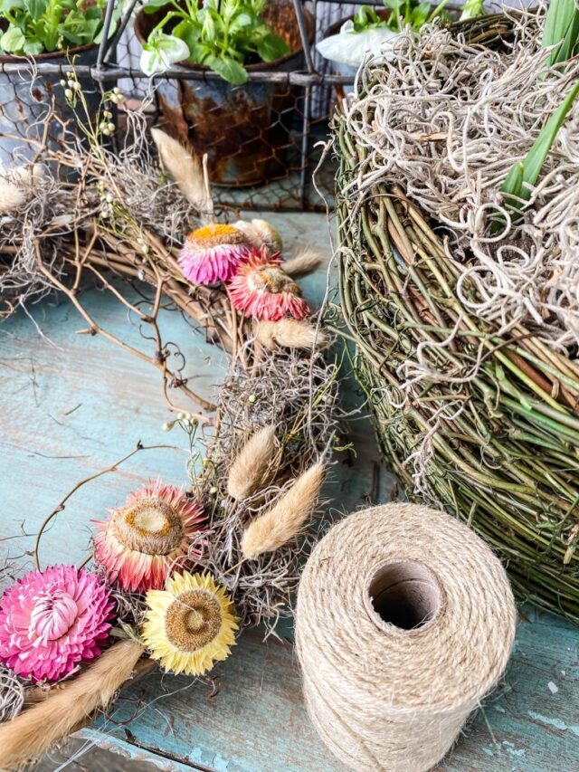 Dried Flower Spring Wreath Story