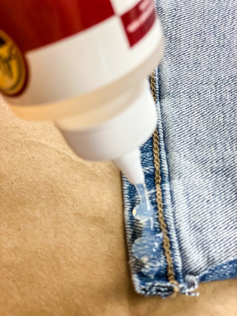 using fabric glue