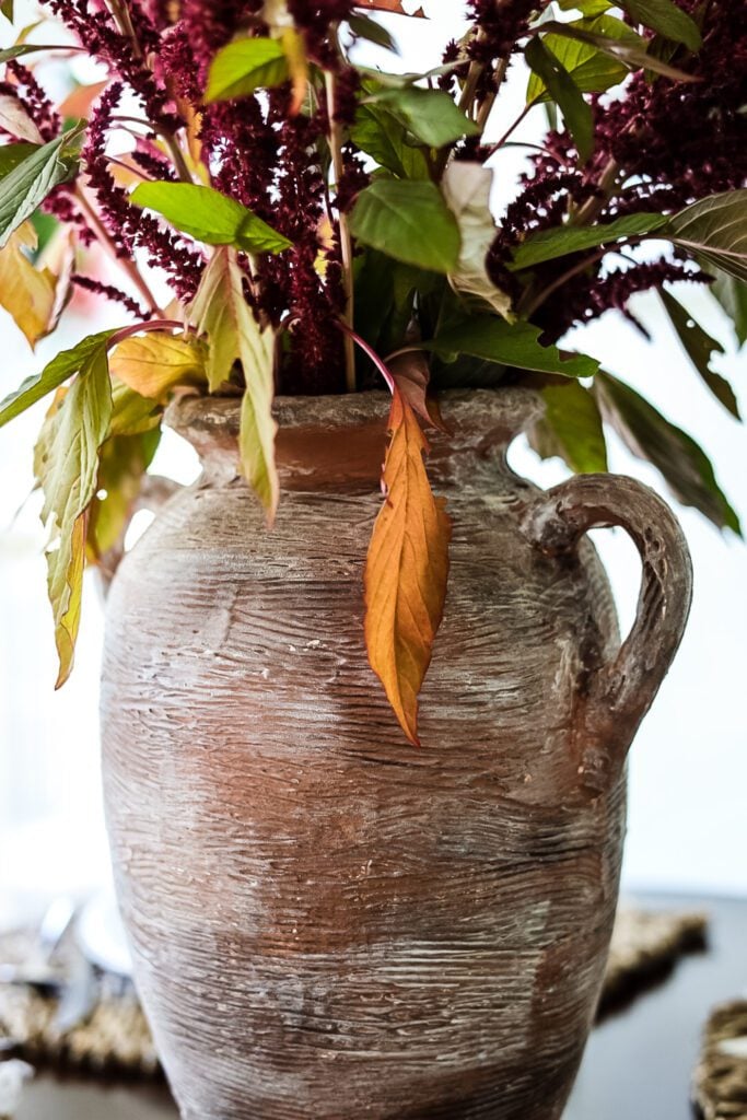 terra cotta aged vase DIY