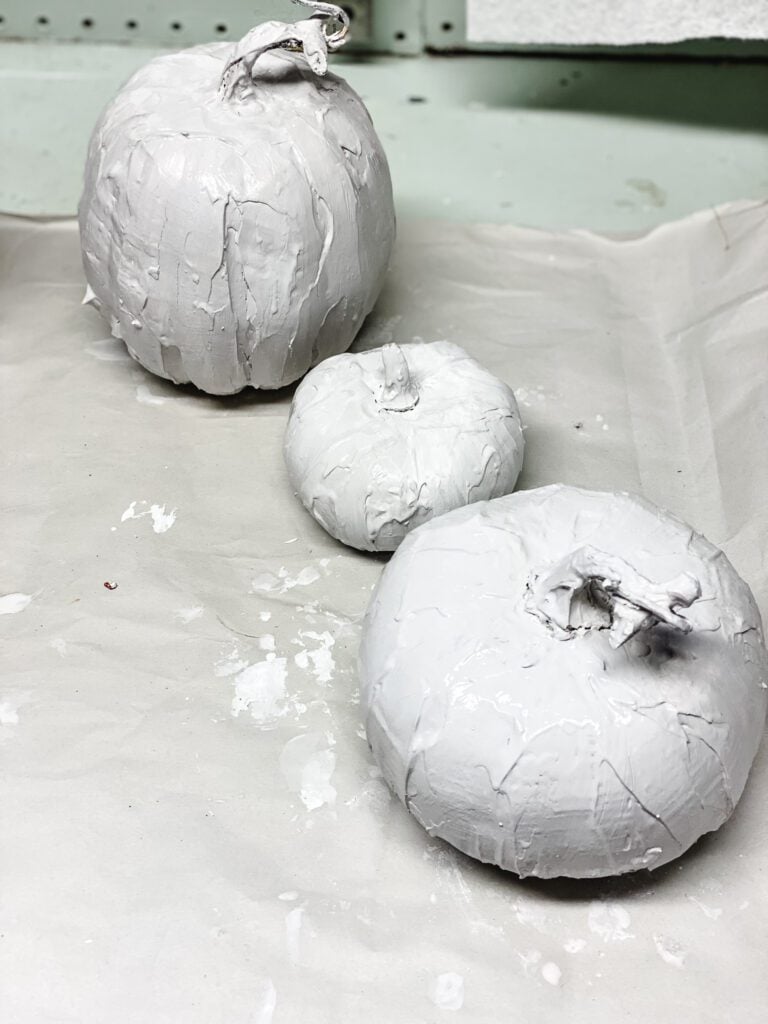 pumpkin painted white