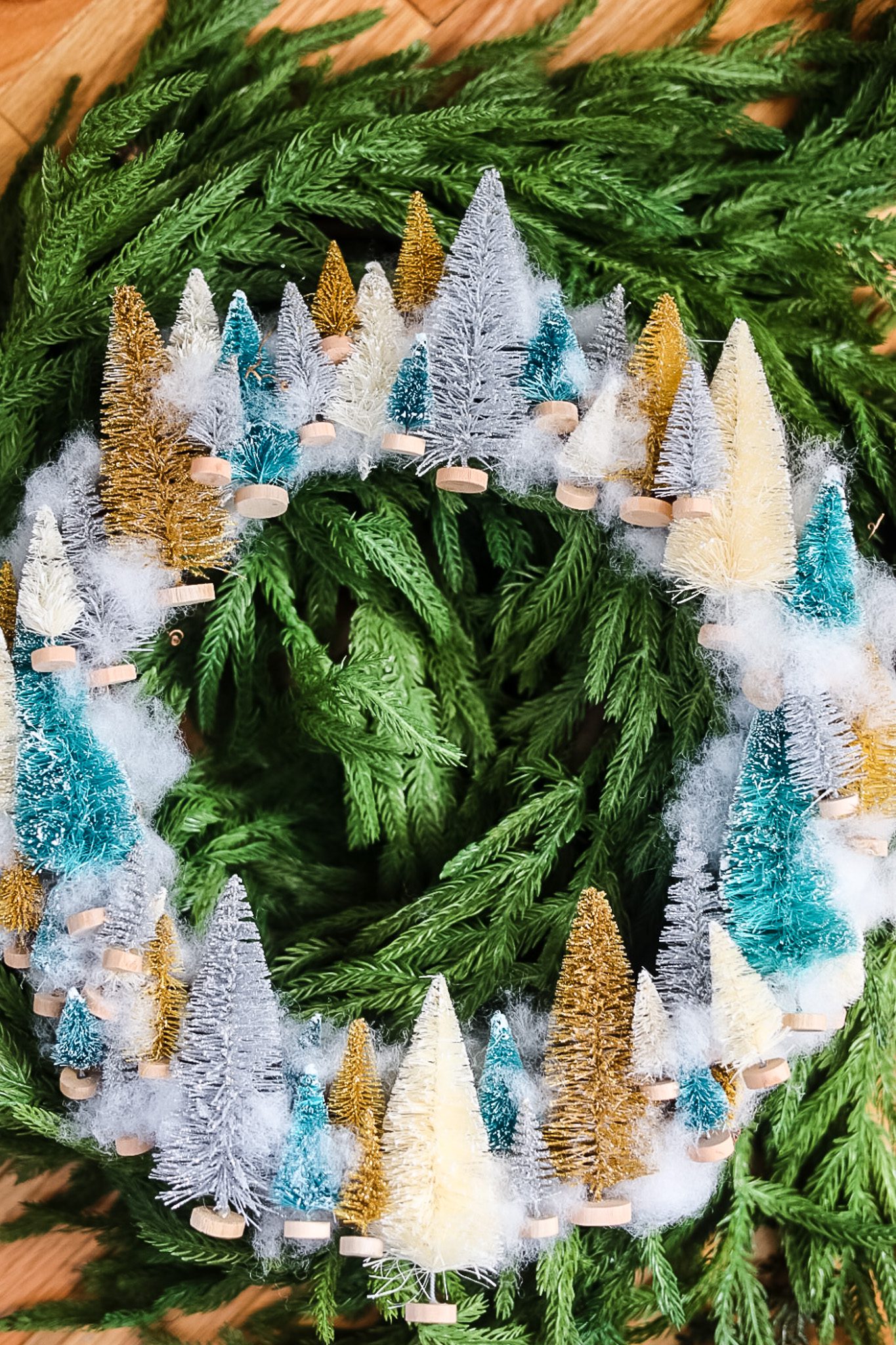 How To Make A Bottle Brush Tree Wreath Cottage On Bunker Hill