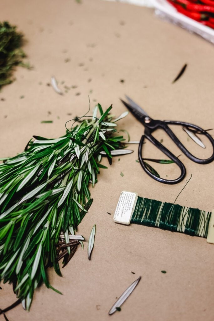 bundle of fresh rosemary