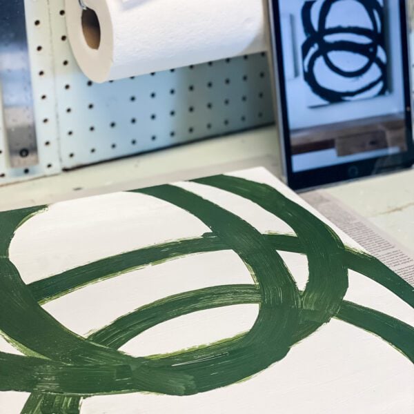 making a diy abstract painting from a picture