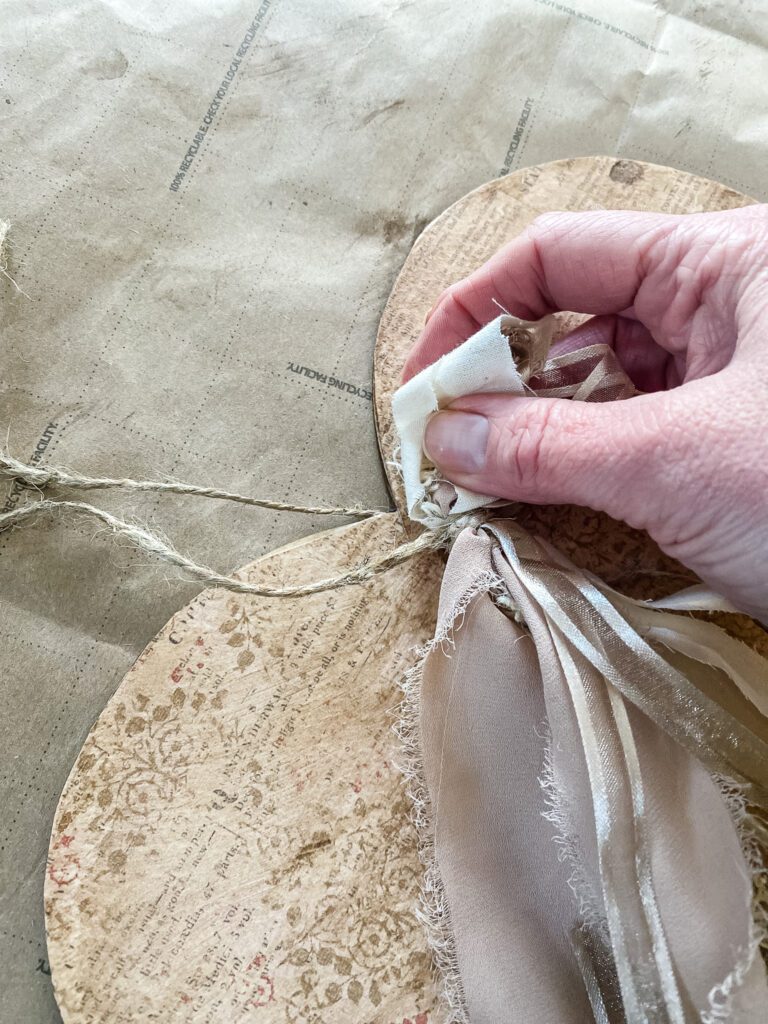 tying ribbons to the heart