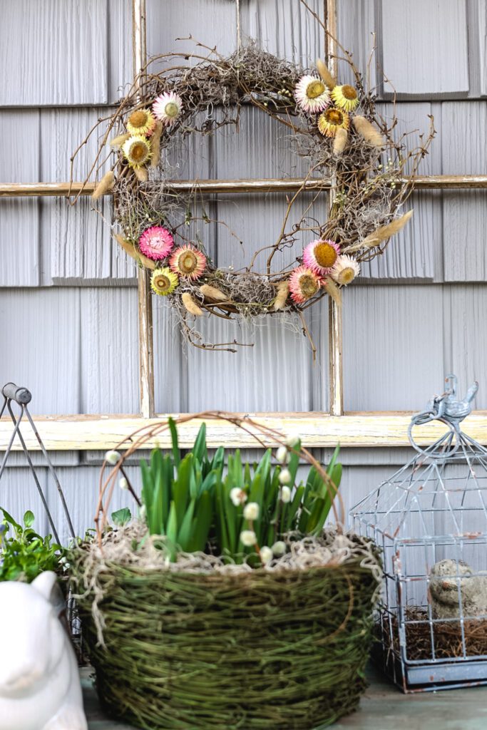 dried wreath for spring story