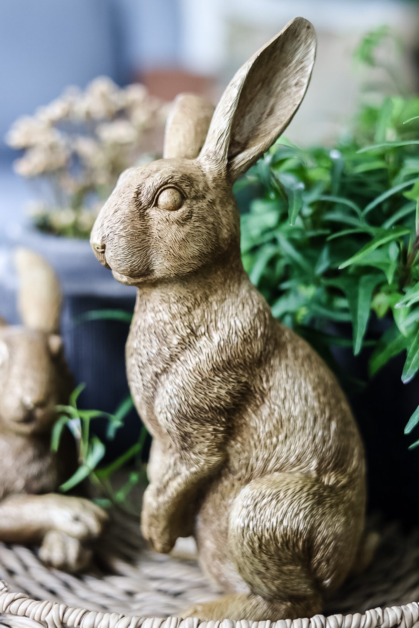 How to Fake Antique Gold Bunny Rabbit Statues - Cottage On Bunker Hill