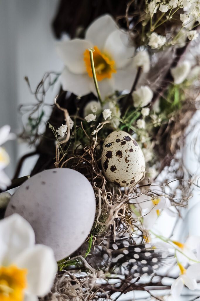 How to Make an Easter Egg & Daffodil Spring Wreath - Cottage On Bunker Hill