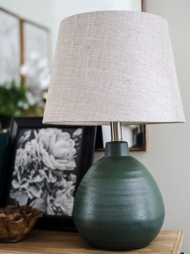 green table lamp