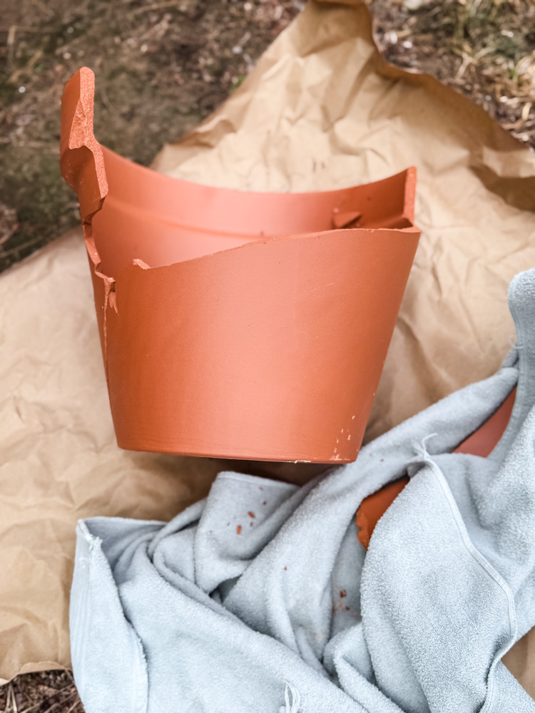 terracotta pot broken