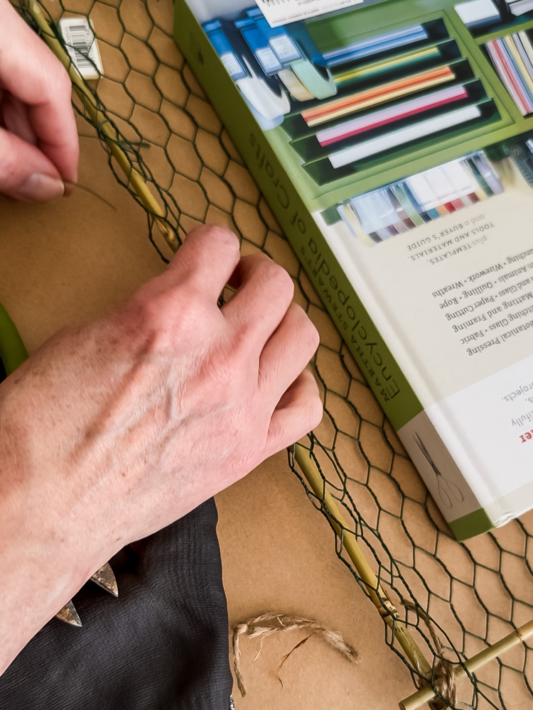 making a chicken wire frame