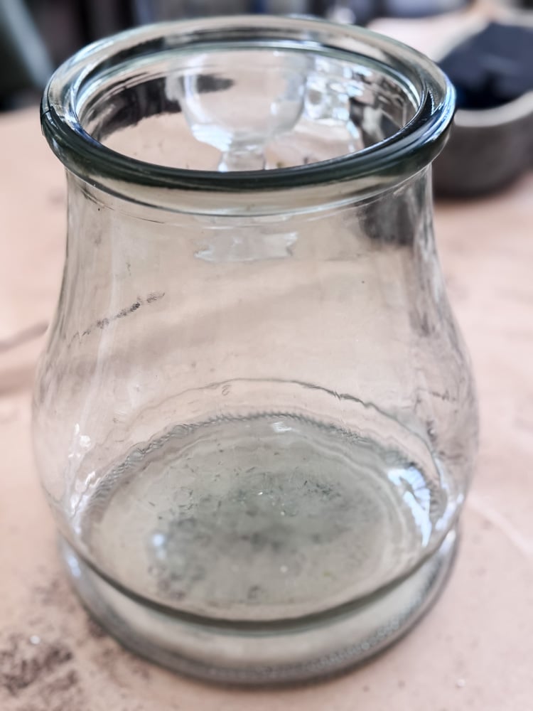 large recycled glass vase