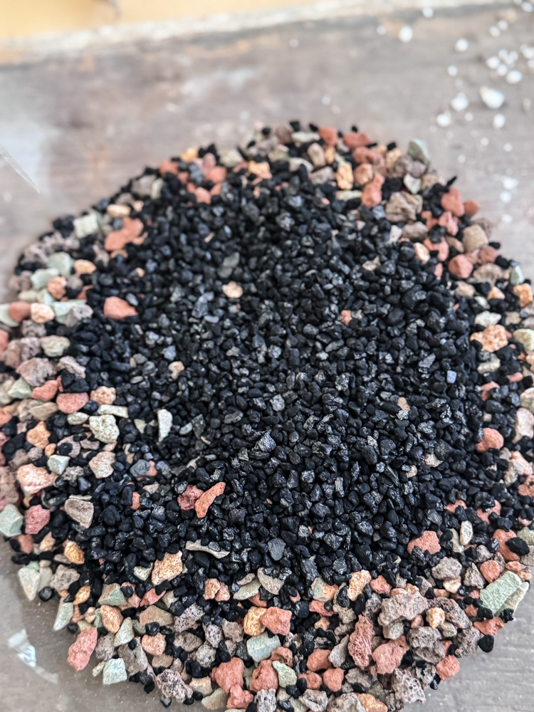 terrarium gravel and charcoal