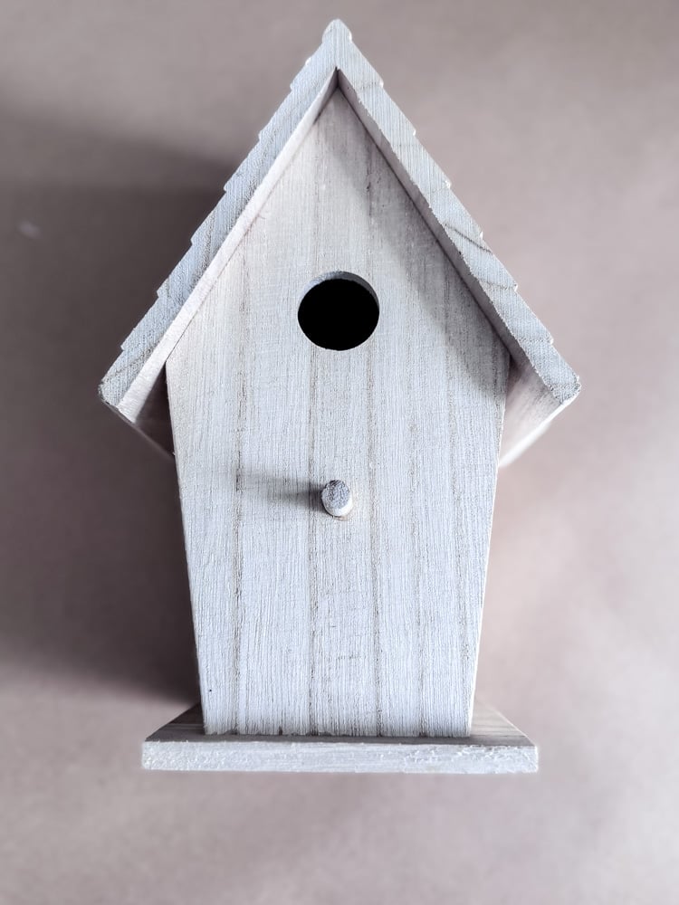 unfinished wood bird house