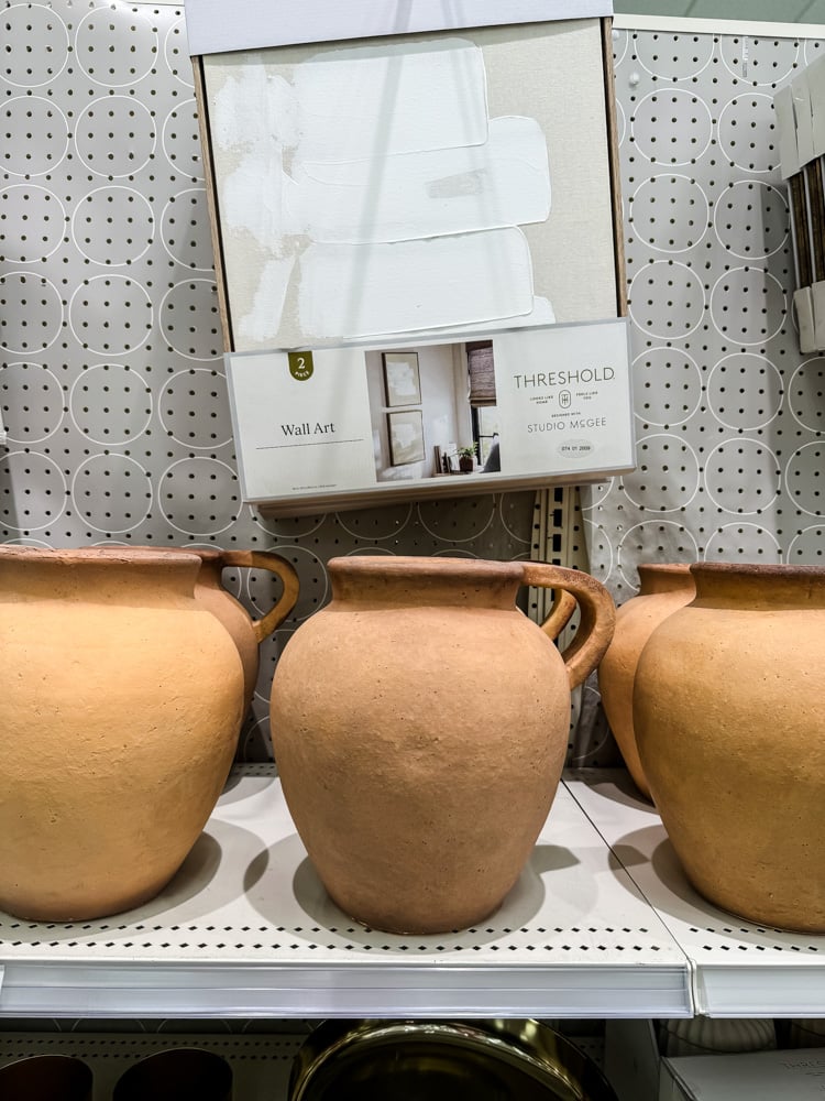 vases on shelf at Target