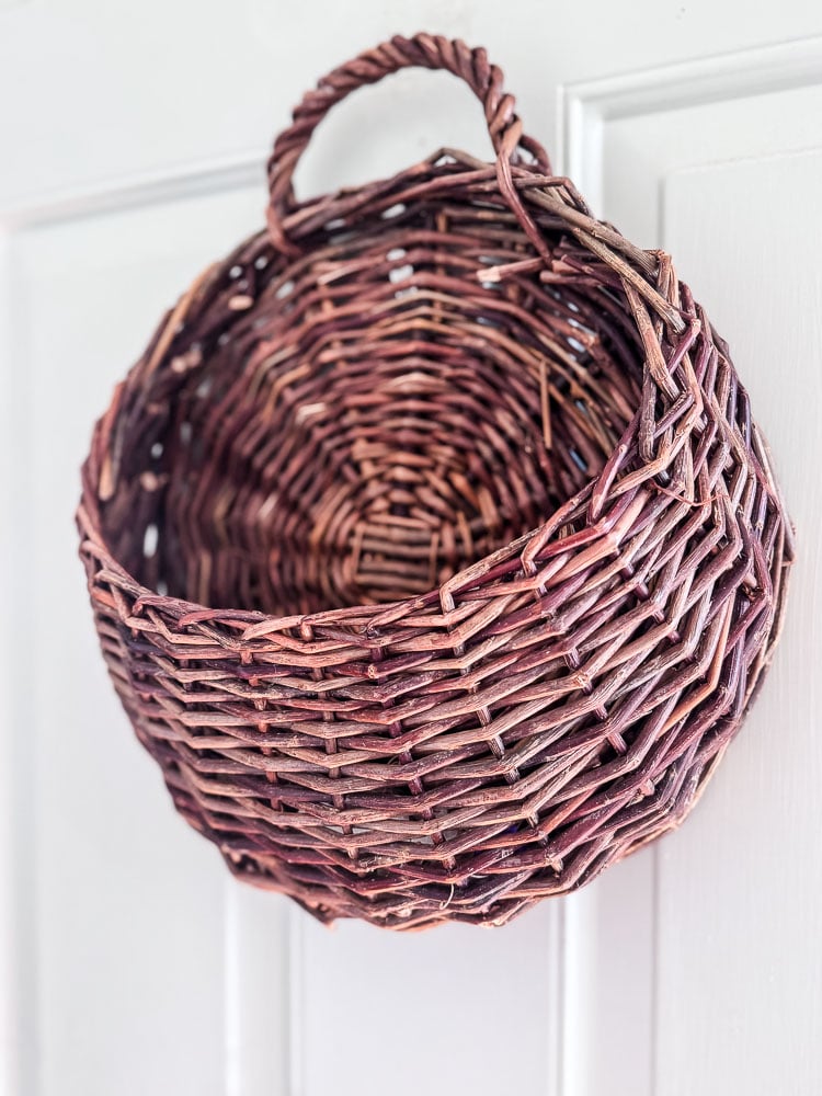 empty door basket on front door