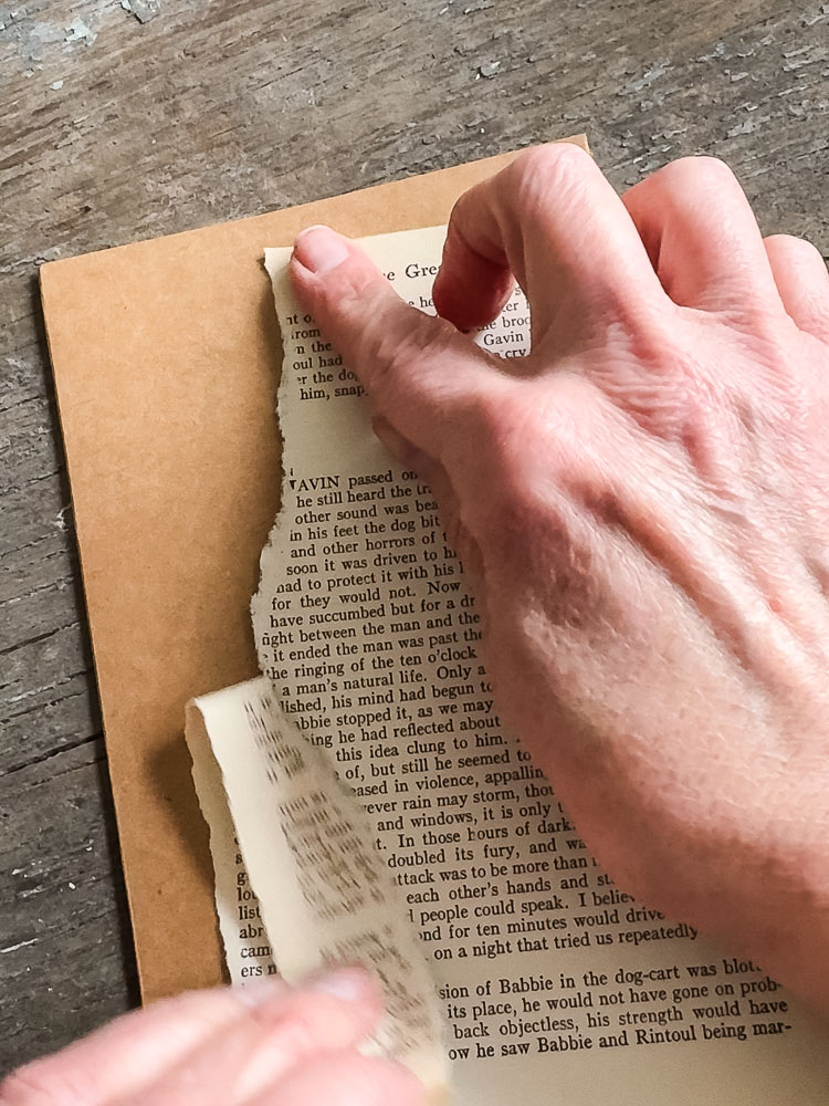 making a notecard with a bookpage