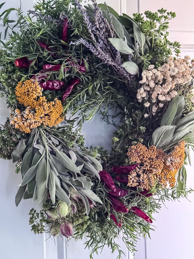 flower and herb wreath